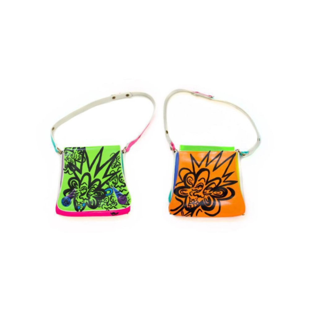 Hand painted vintage bag